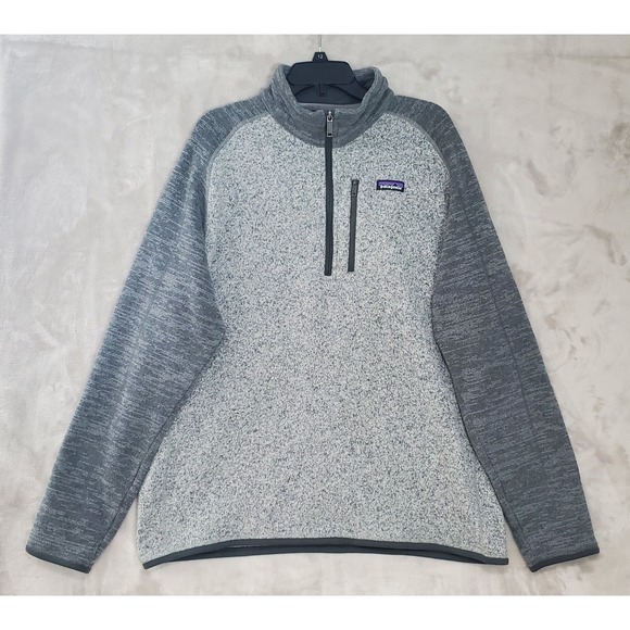 Patagonia Other - Patagonia Better Sweater Pullover Mens XL Two Tone Gray 1/4 Zip Fleece Logo EUC